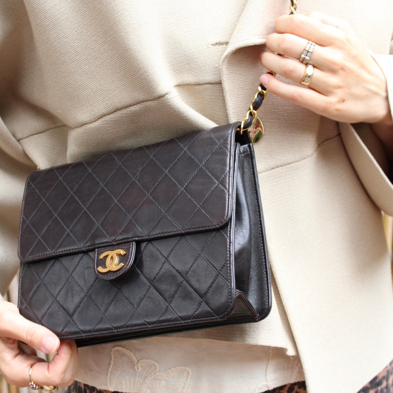 Chanel Push Lock Shoulder Bag