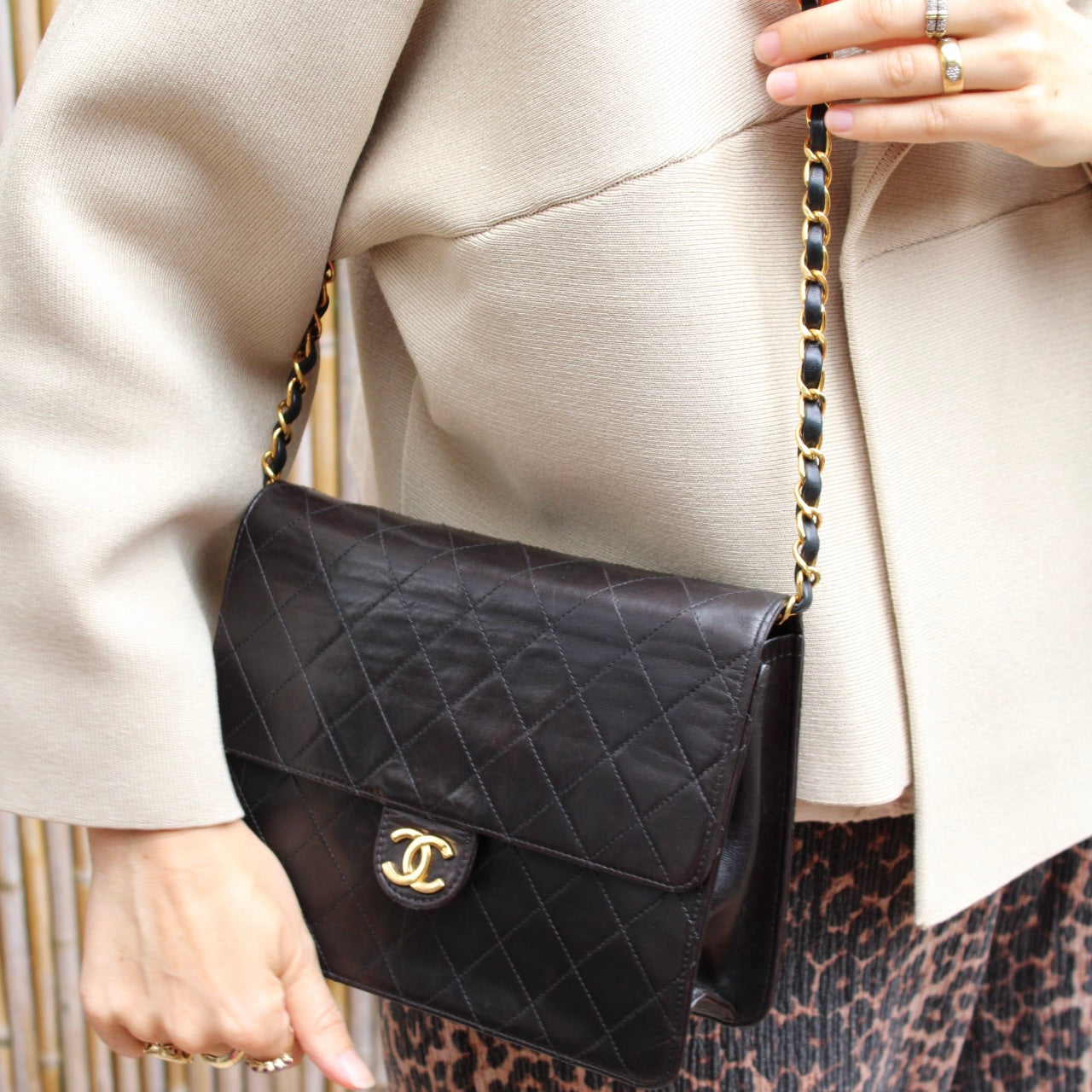 Chanel Push Lock Shoulder Bag