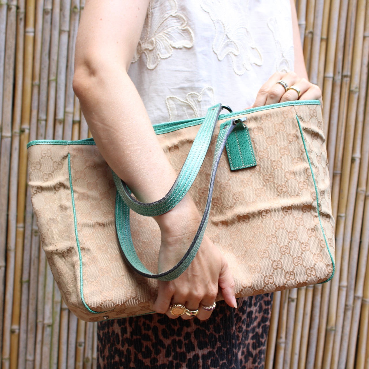 Gucci Canvas Shoulder Bag