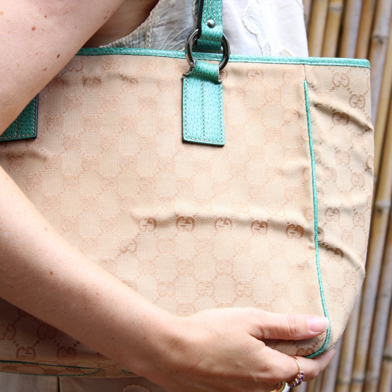 Gucci Canvas Shoulder Bag