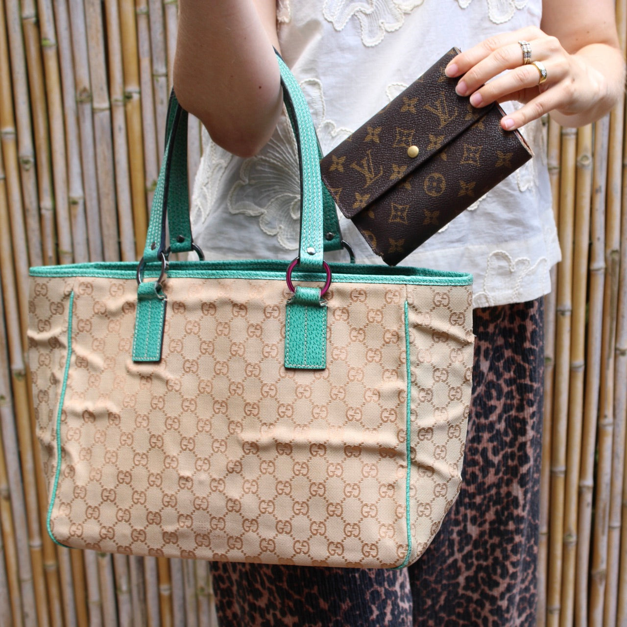 Gucci Canvas Shoulder Bag