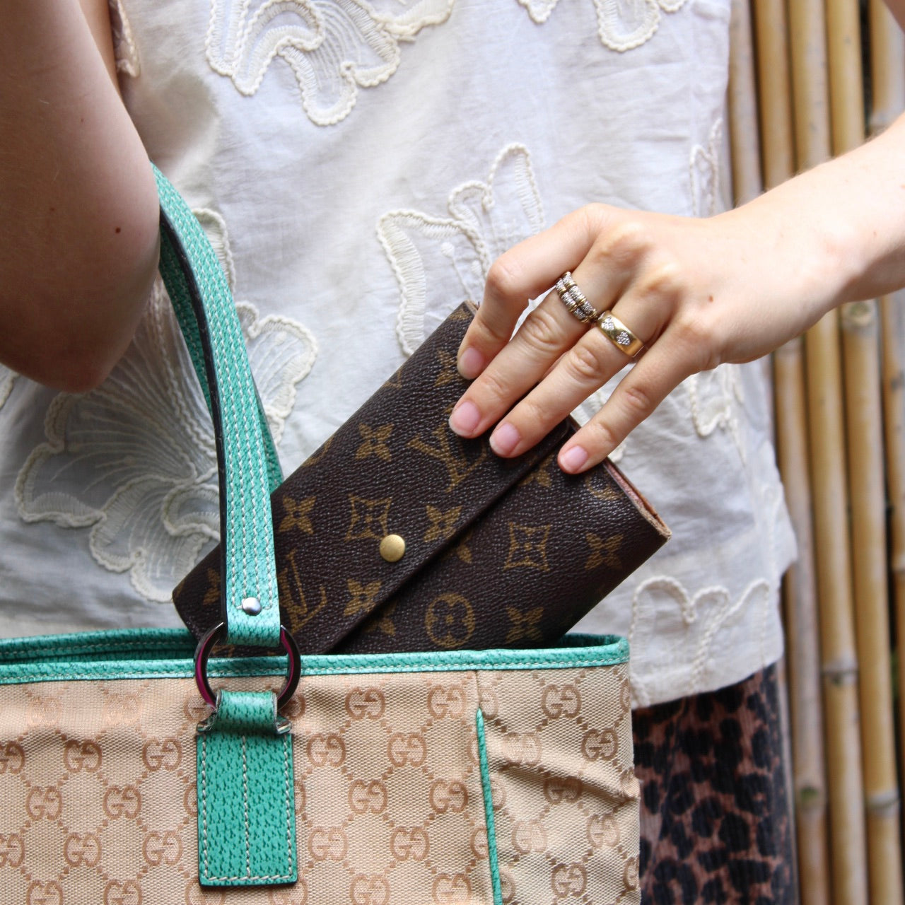 Gucci Canvas Shoulder Bag