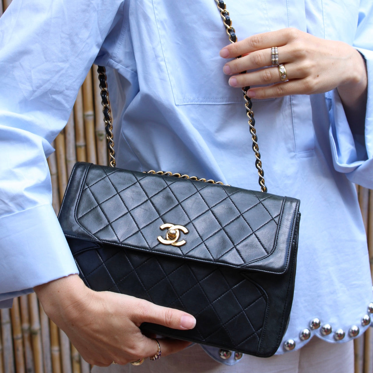 Chanel Single Flap Turn Lock Bag