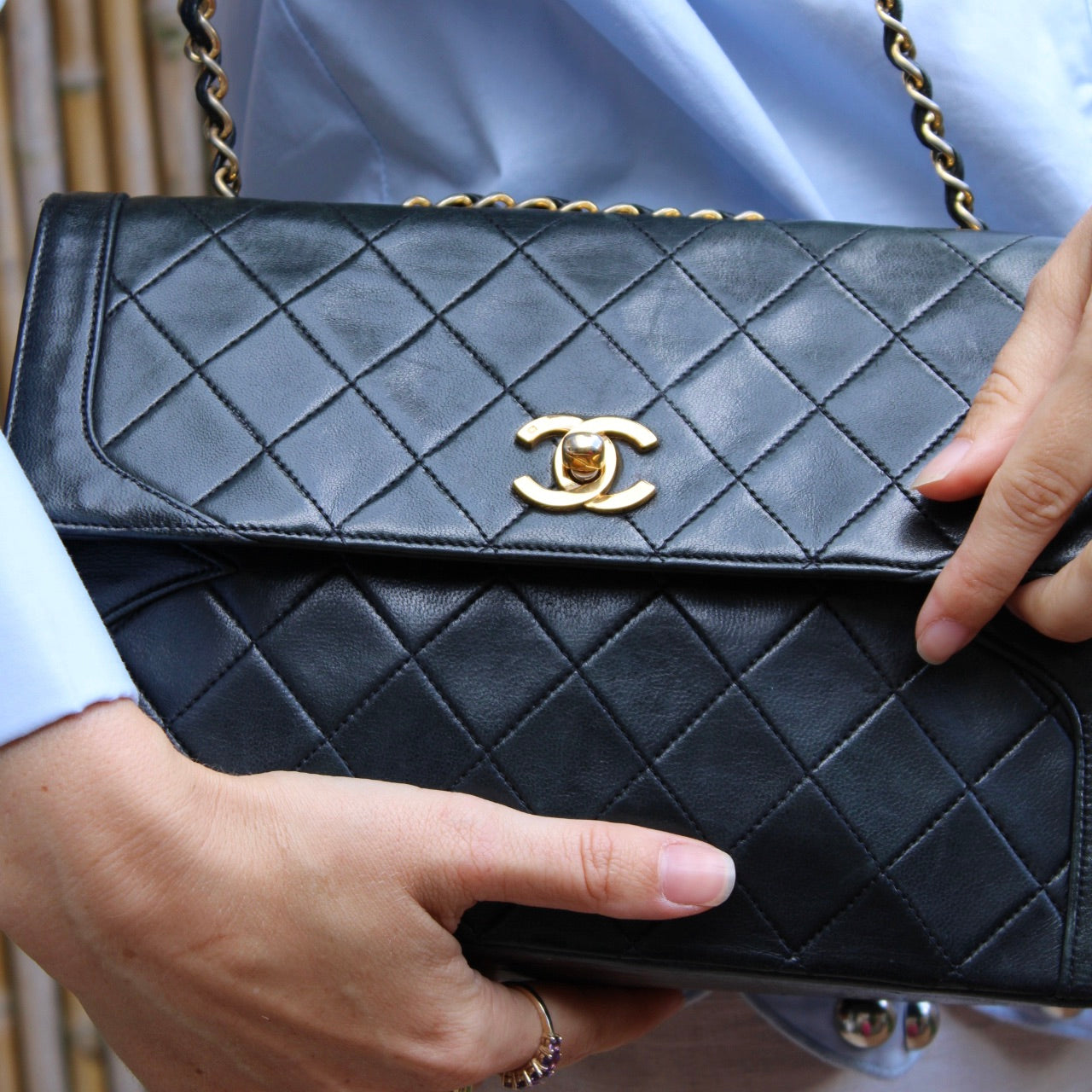 Chanel Single Flap Turn Lock Bag