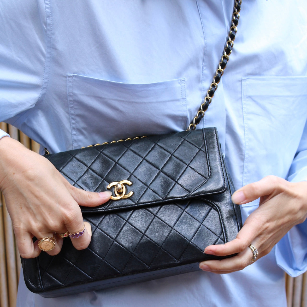 Chanel Single Flap Turn Lock Bag