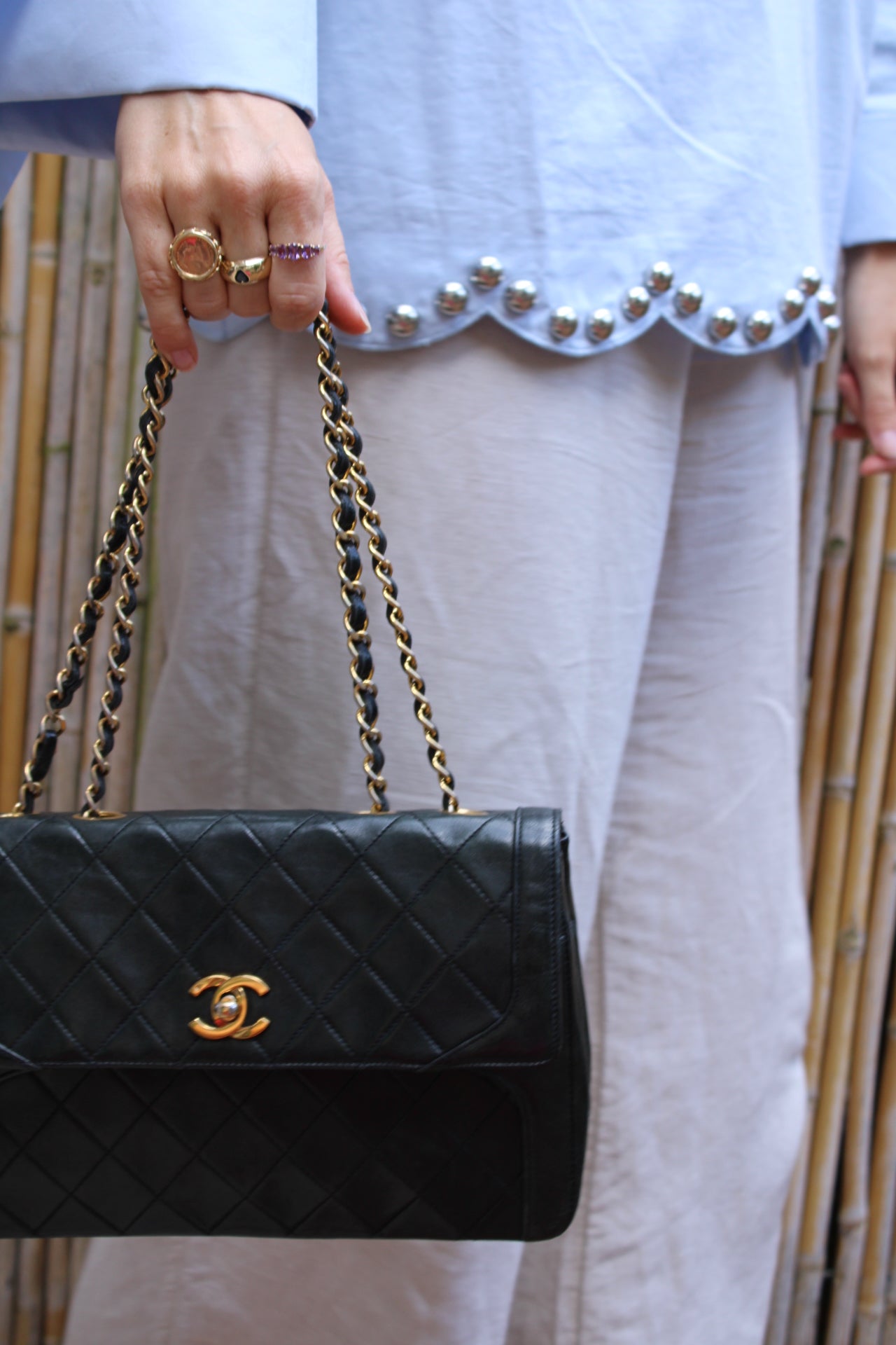 Chanel Single Flap Turn Lock Bag
