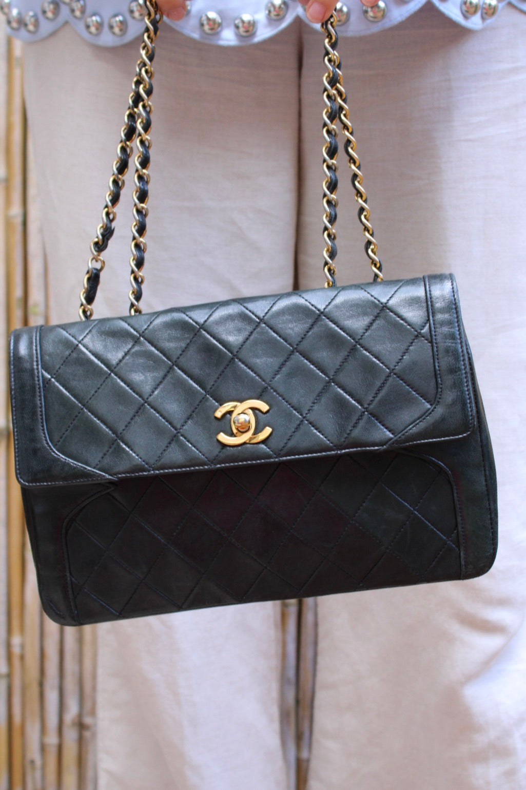 Chanel Single Flap Turn Lock Bag