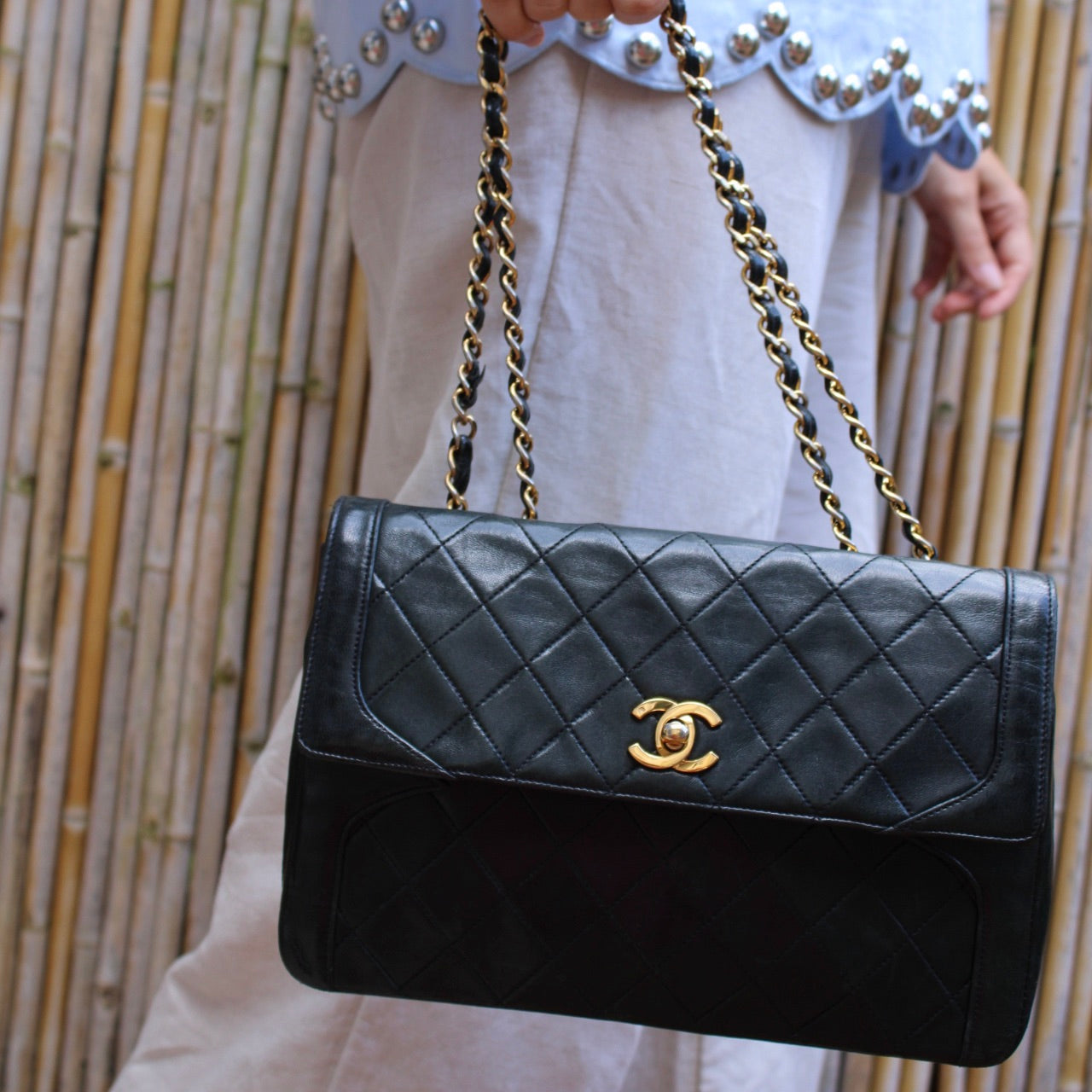 Chanel Single Flap Turn Lock Bag