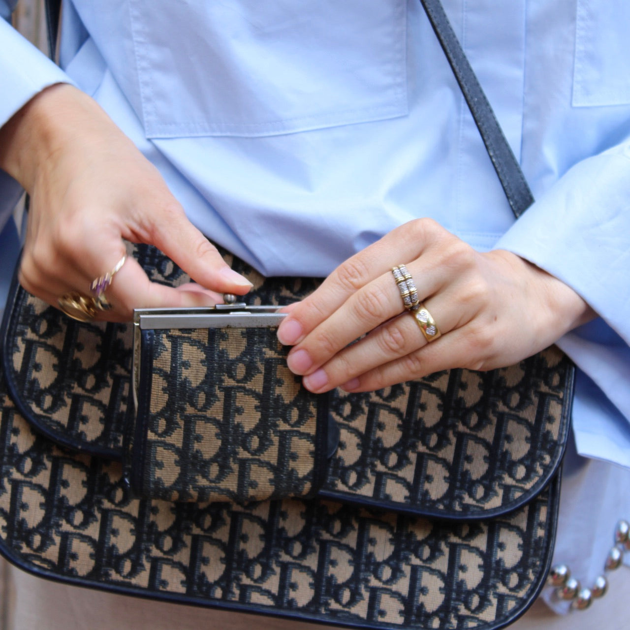 Christian Dior Trotter Canvas Wallet