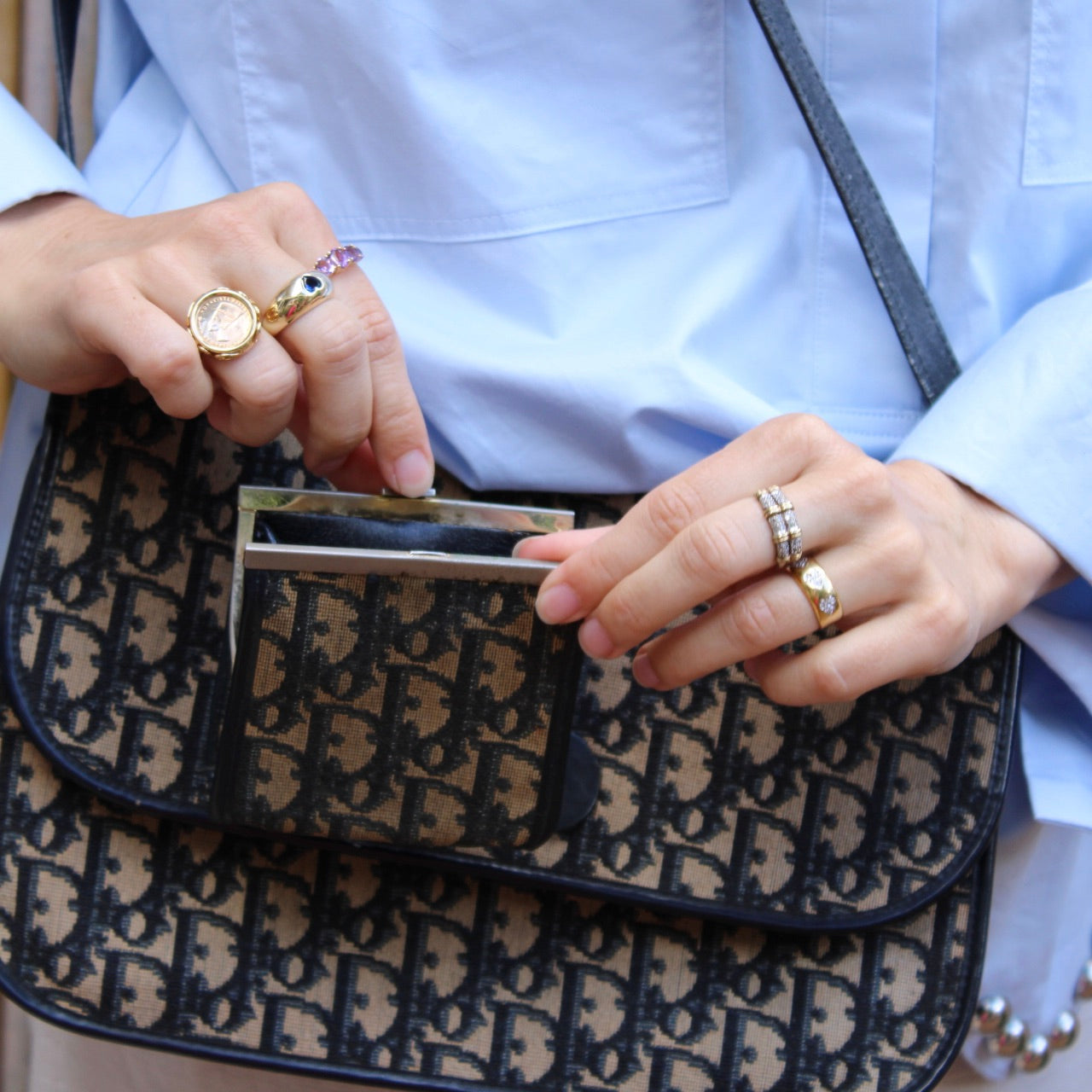 Christian Dior Trotter Canvas Wallet