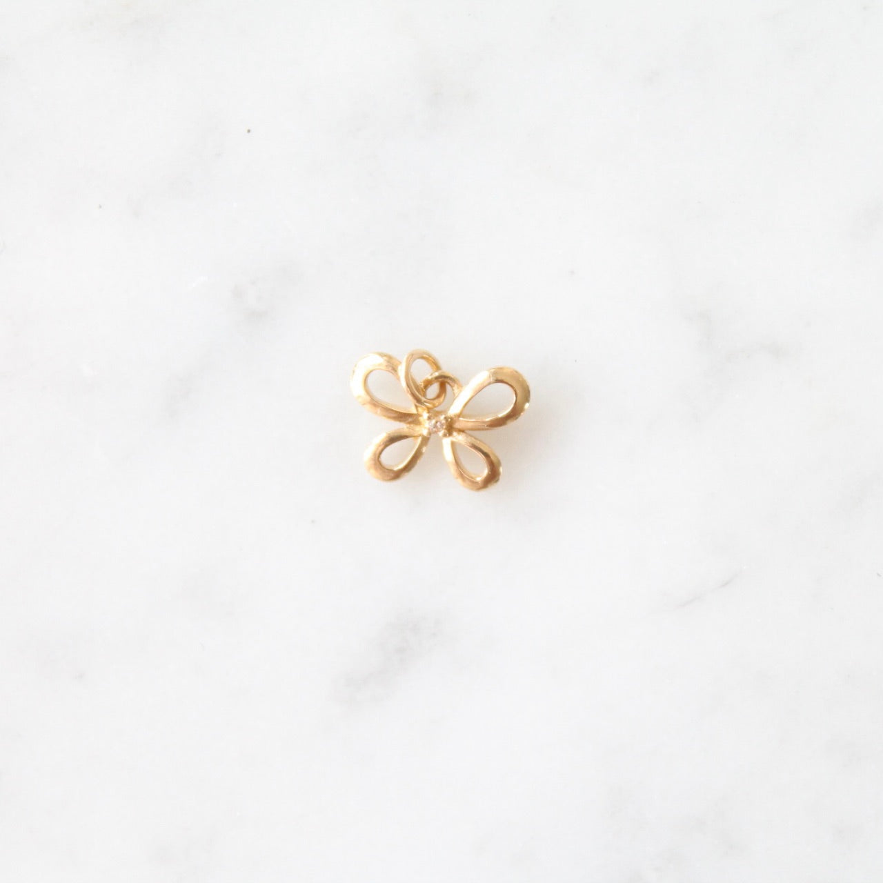 Diamond Butterfly Charm