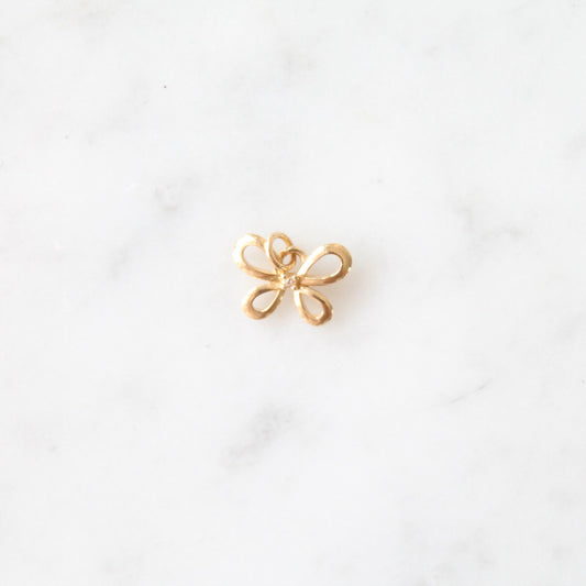Diamond Butterfly Charm