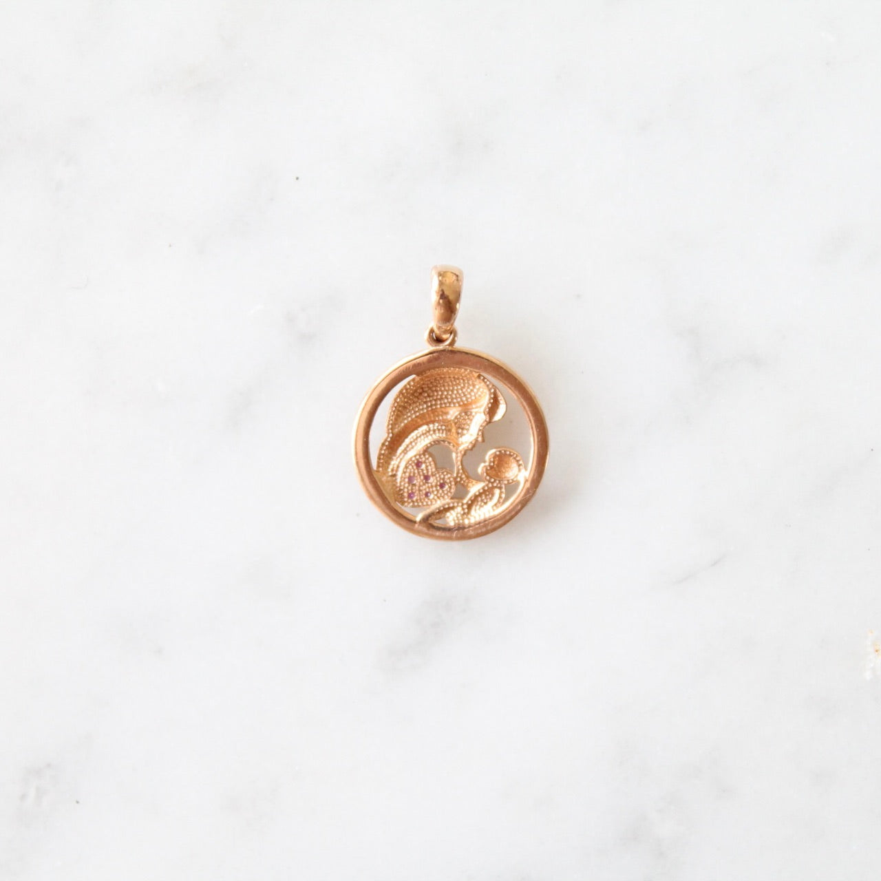 Ruby Heart Mother Love Charm