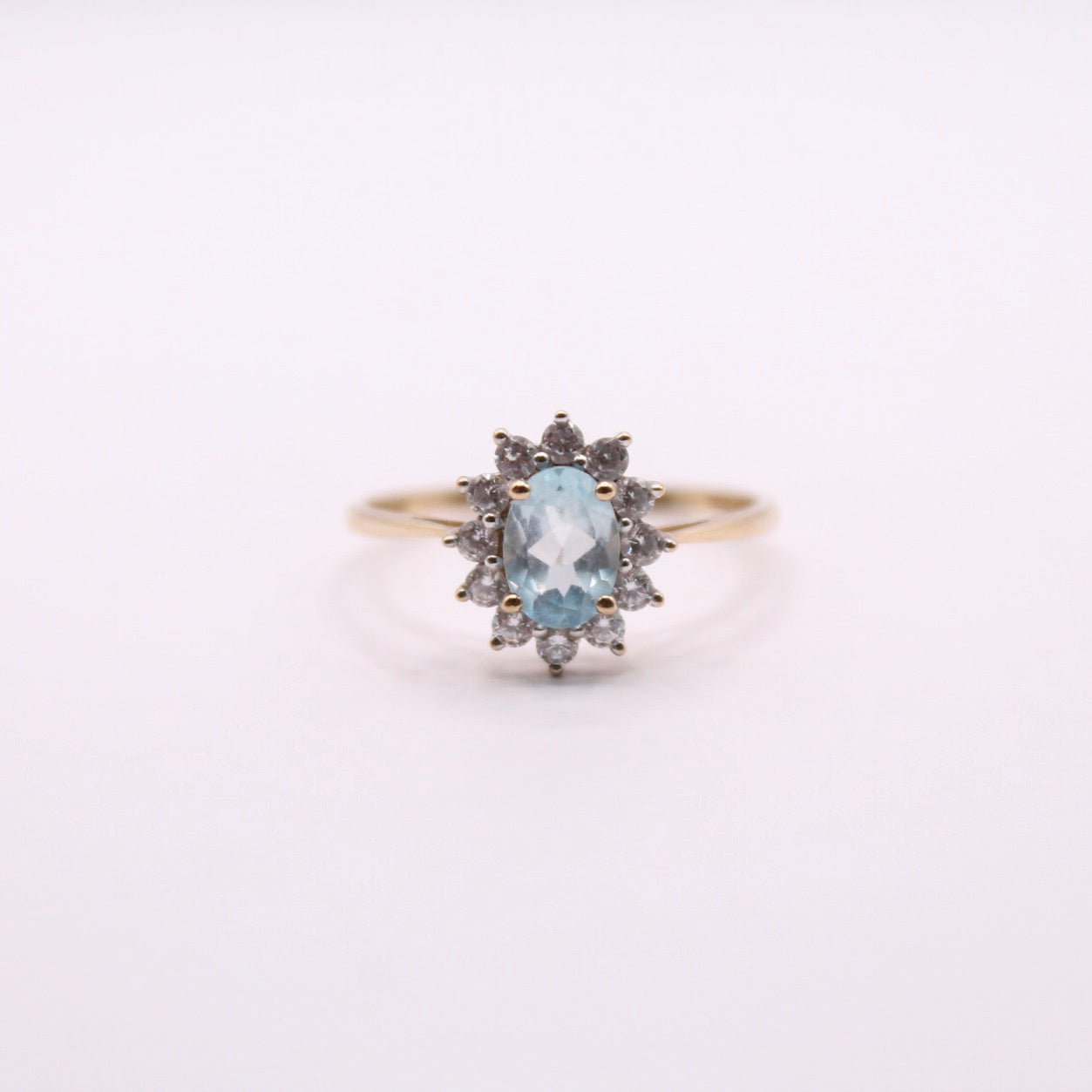 Aquamarine Lady Di Ring