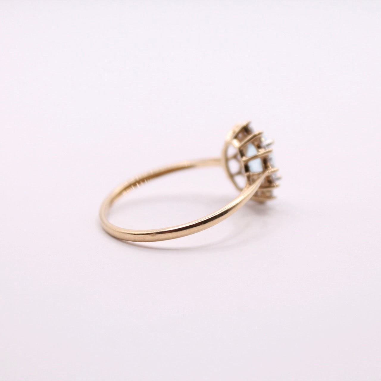 Aquamarine Lady Di Ring