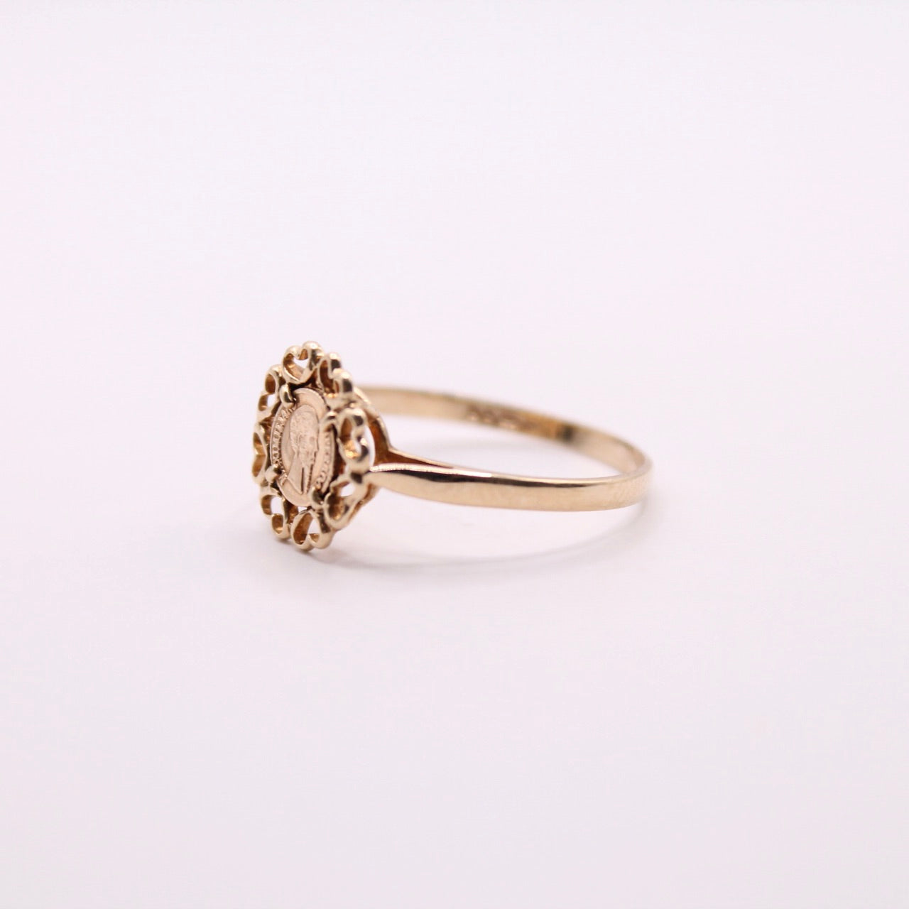 Peso Coin Heart Ring