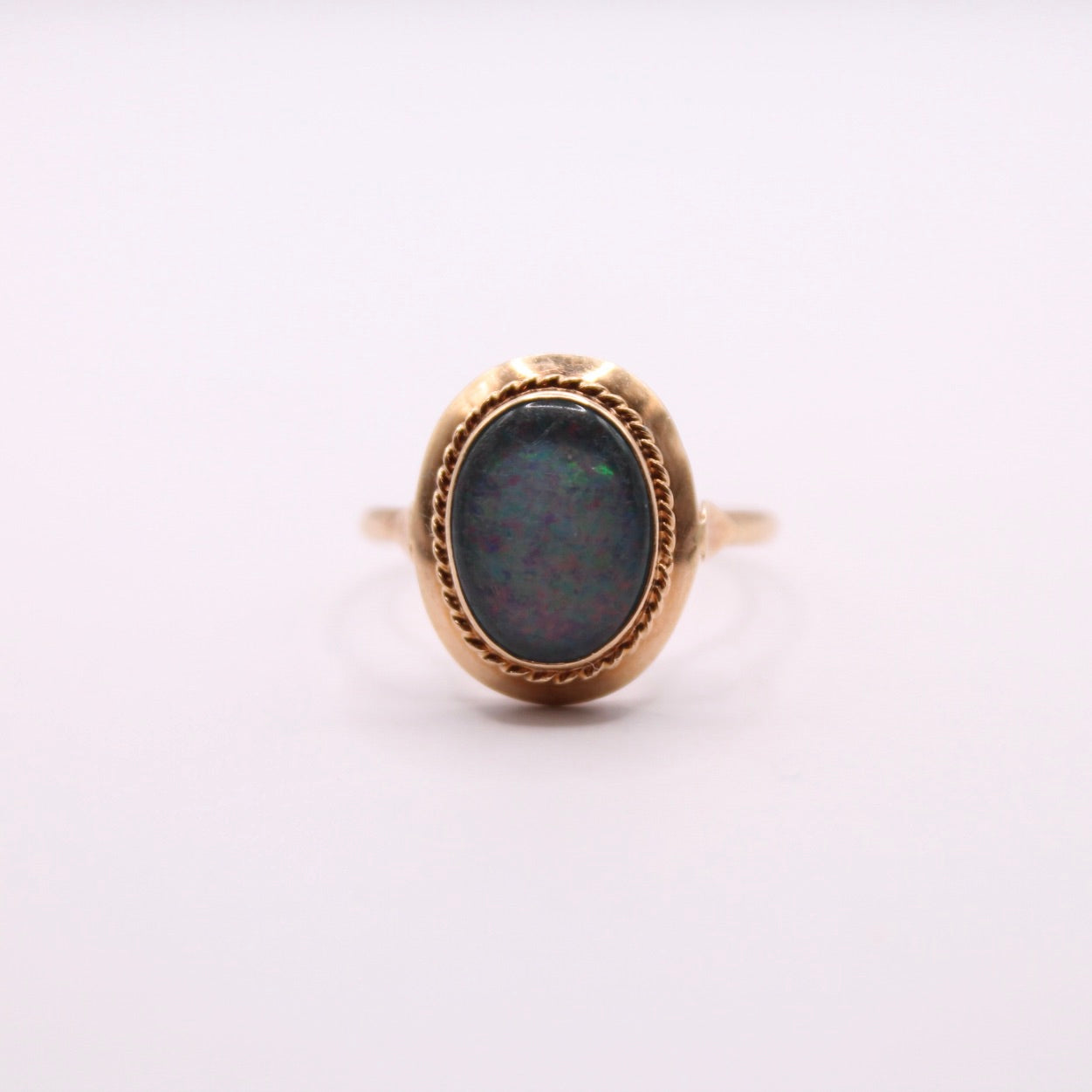 Black Opal Statement Ring