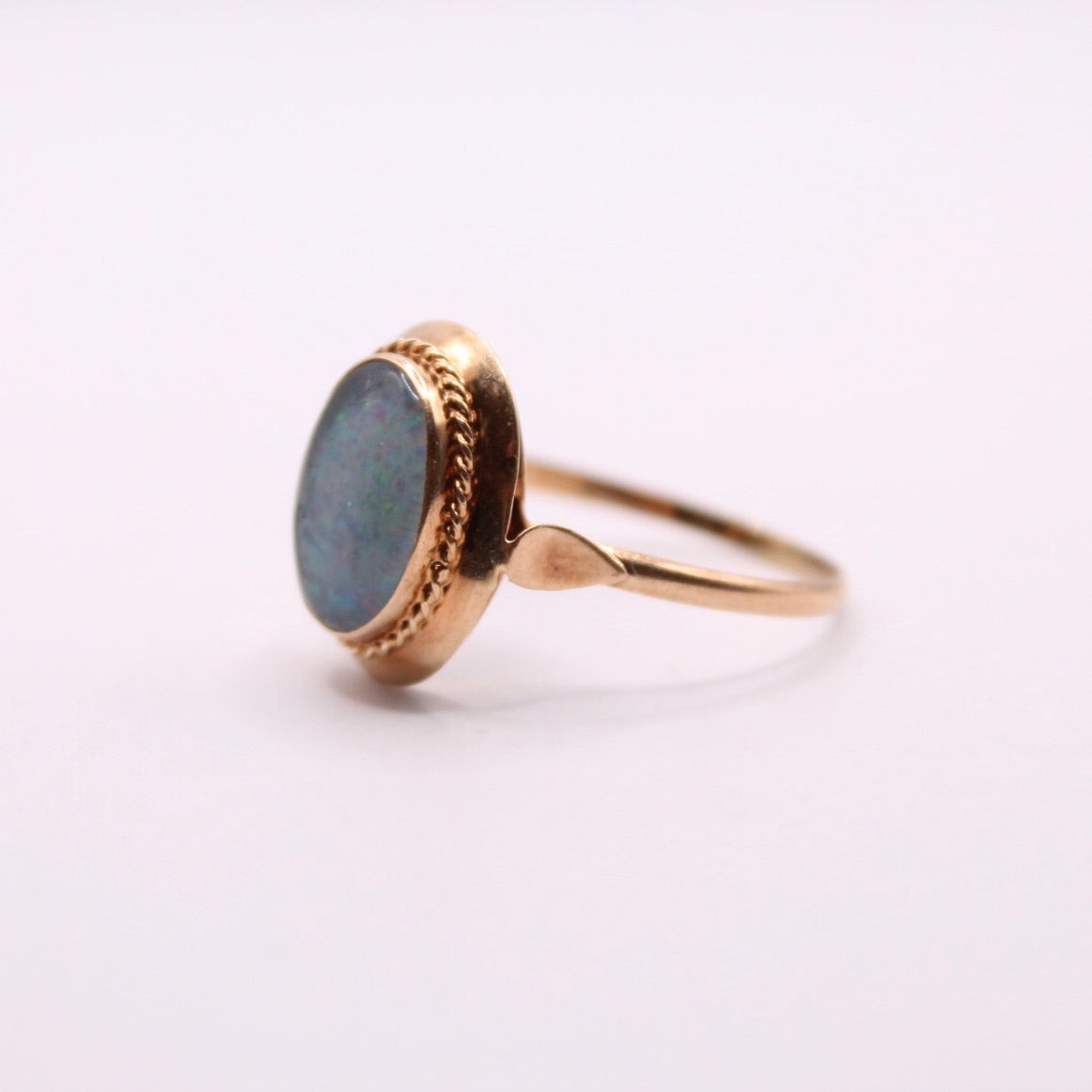 Black Opal Statement Ring
