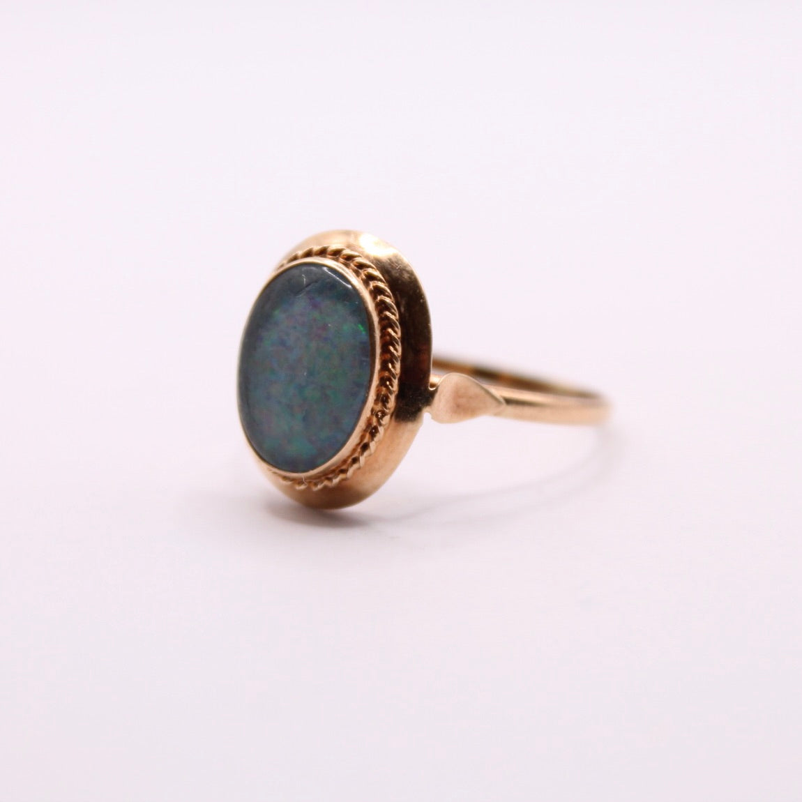 Black Opal Statement Ring