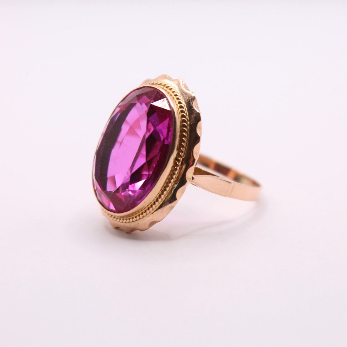Huge Oval Ruby Ring