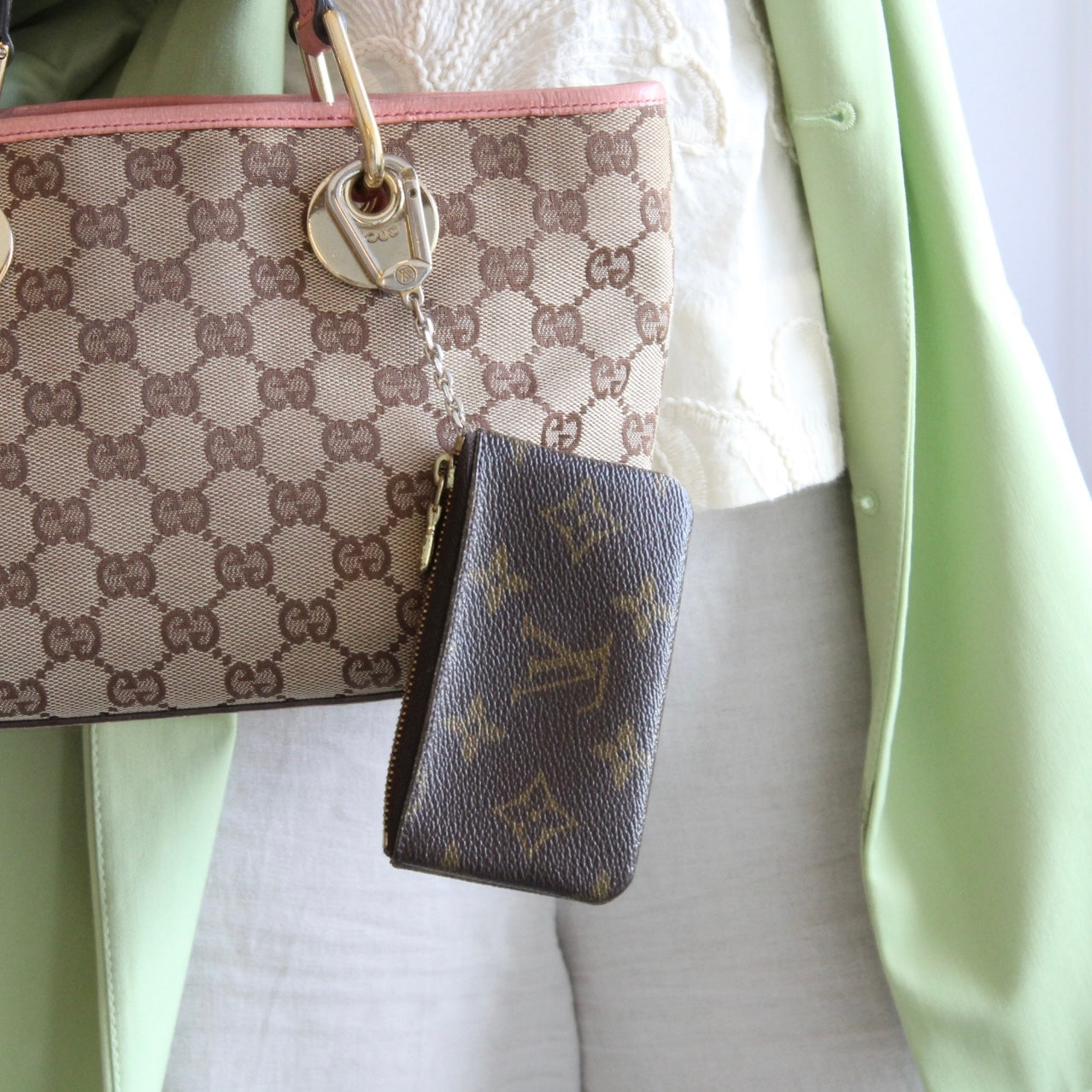 Louis Vuitton Monogram Pochette Cles Coin Purse