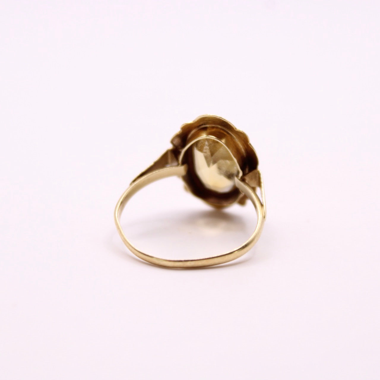 Citrine Flower Ring