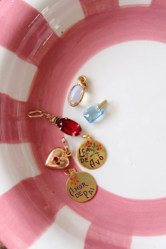 Ruby Heart Charm
