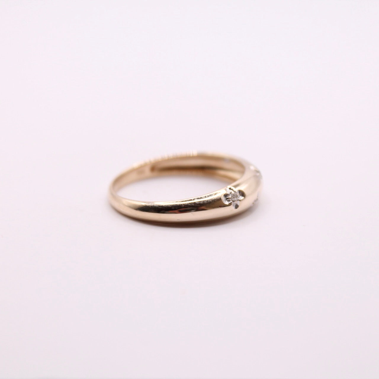 Diamond Flower Band Ring