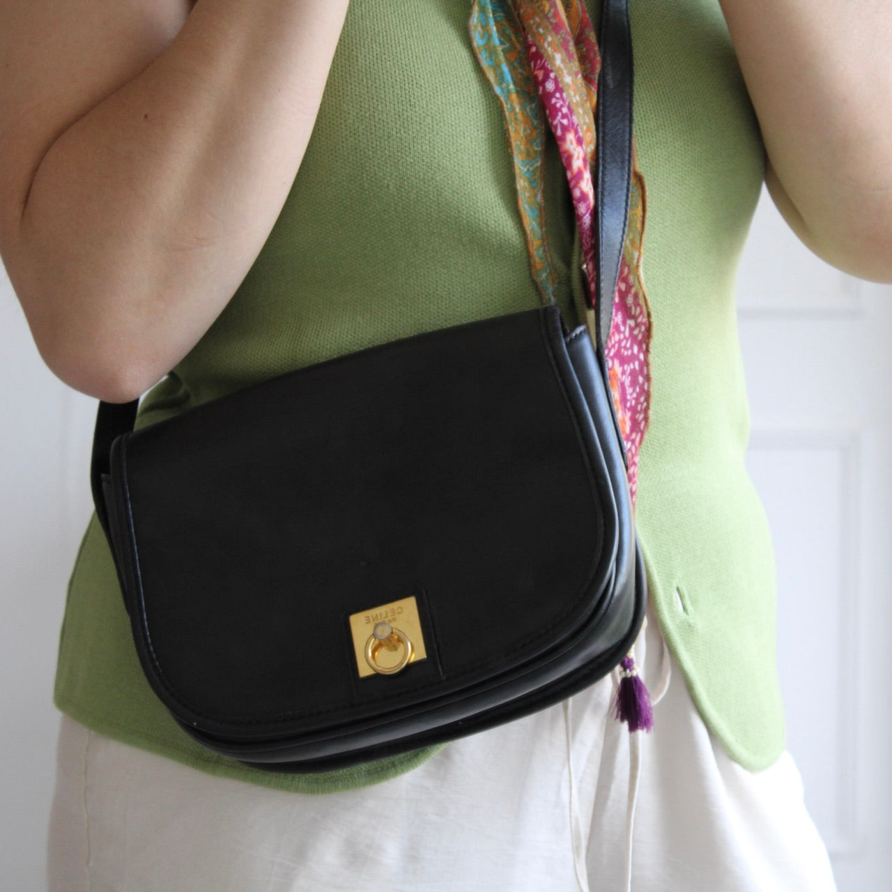 Celine Leather Shoulder Bag