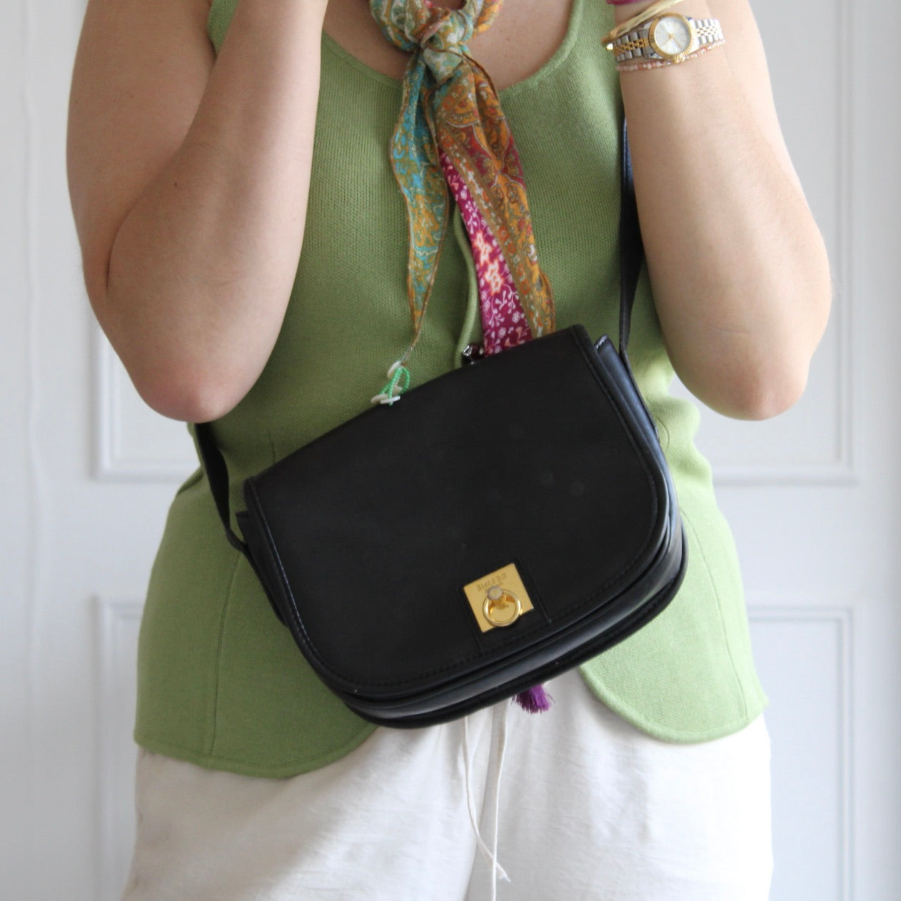 Celine Leather Shoulder Bag