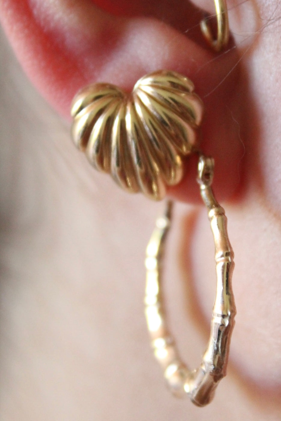 XL Bamboo Hoop Earrings