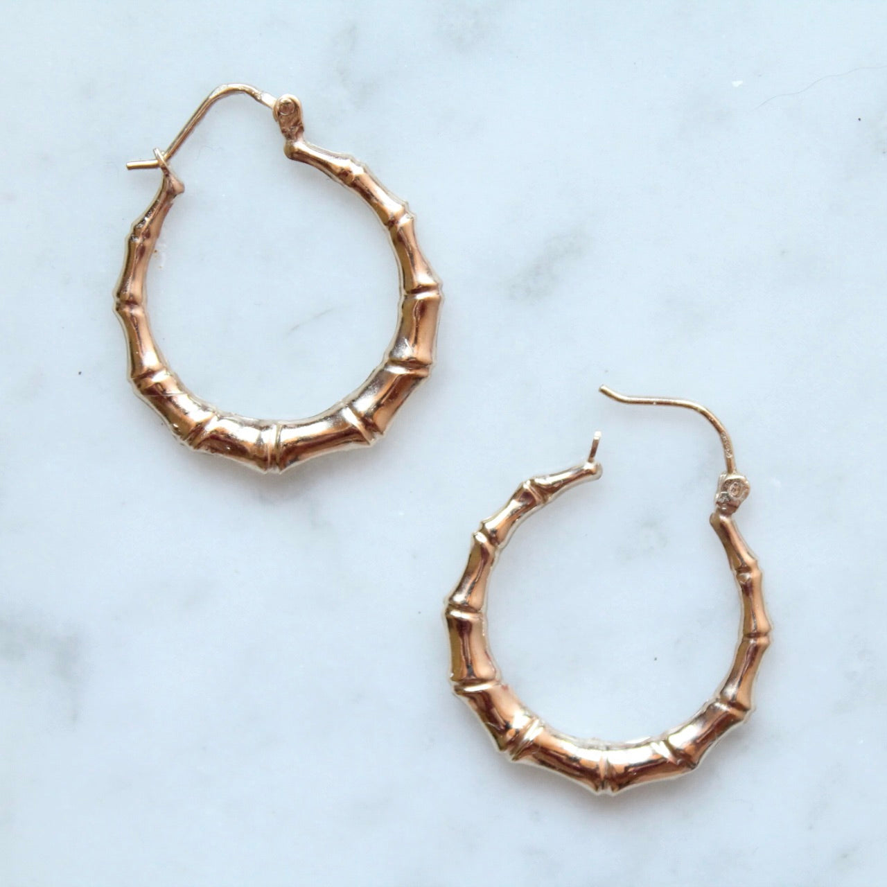 XL Bamboo Hoop Earrings