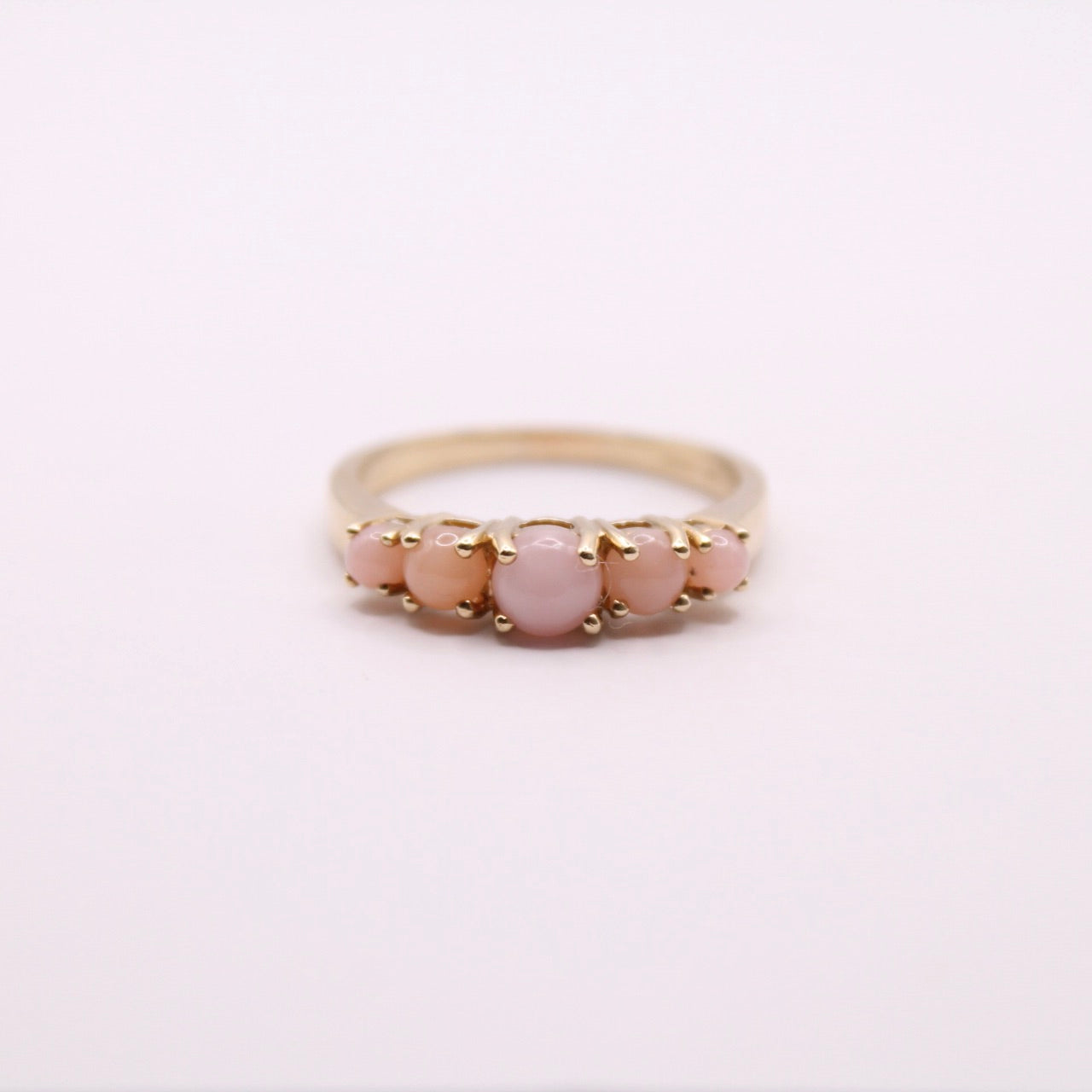 Pink Opal Row Ring