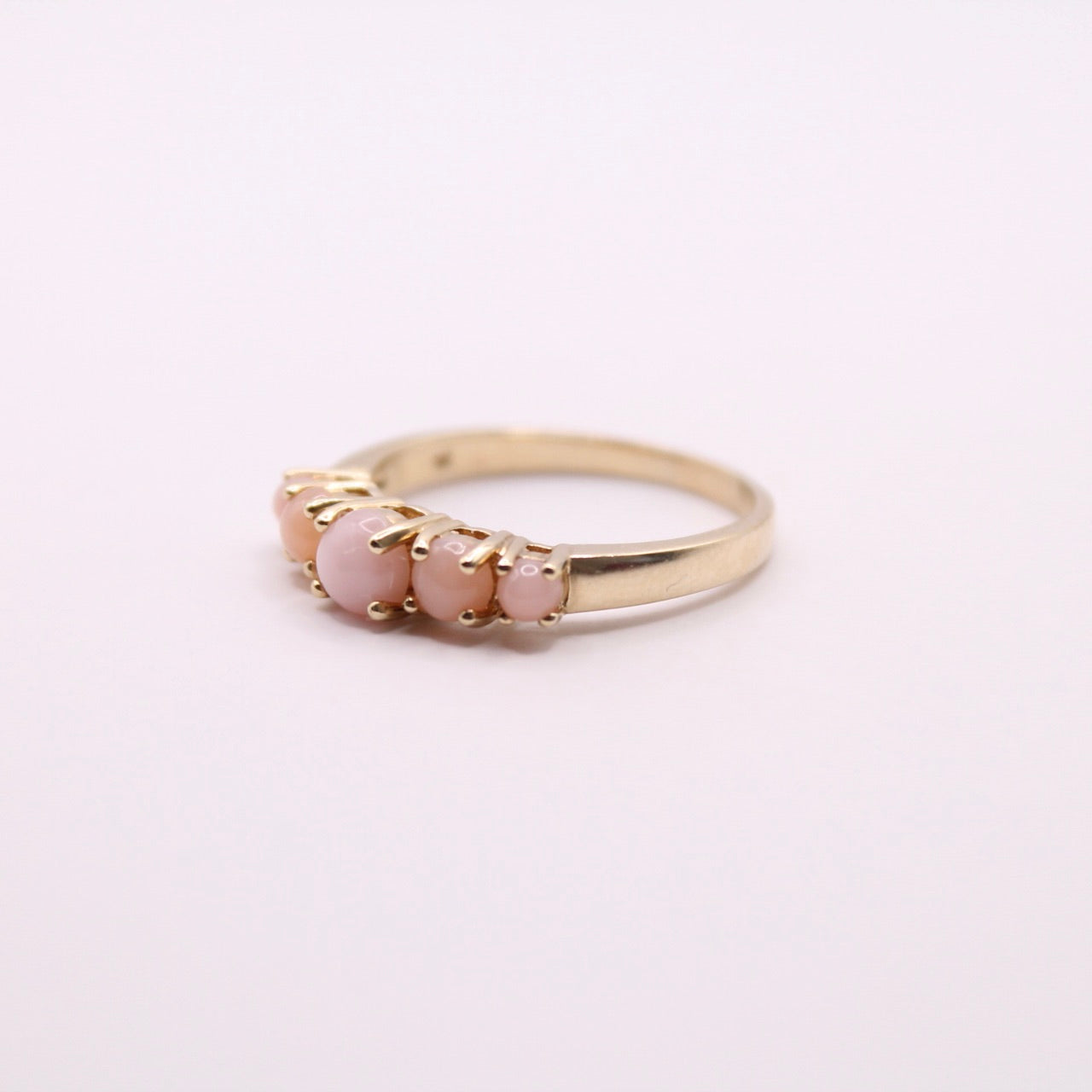 Pink Opal Row Ring