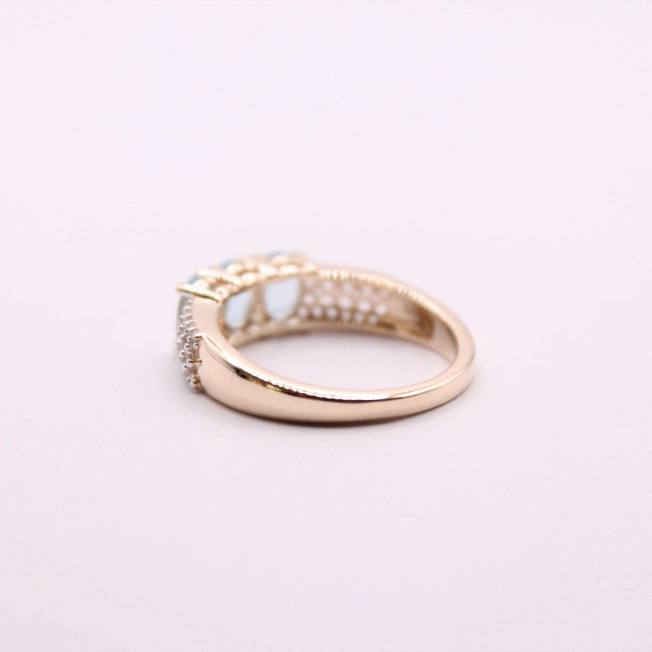 Bold Aquamarine Trilogy Ring