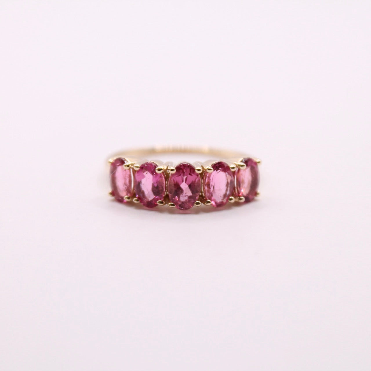 Rubellite Row Ring