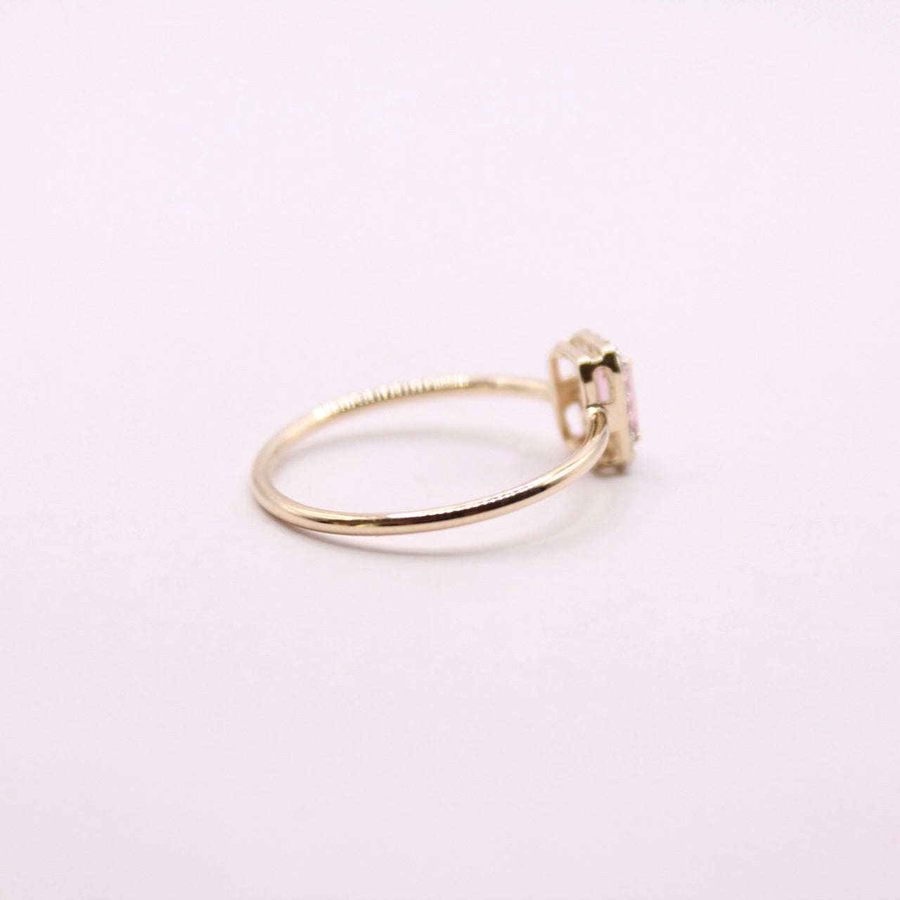 Tourmaline & Diamond Baguette Ring
