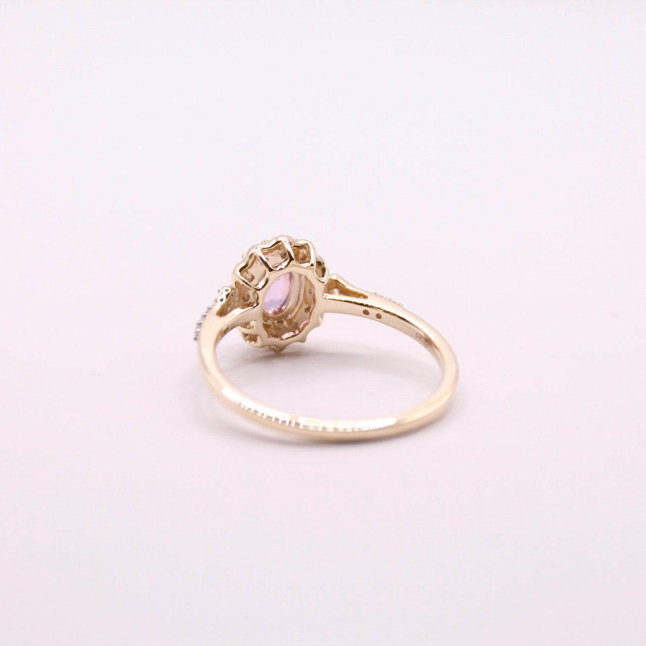 Padparadscha Sapphire Cluster Ring