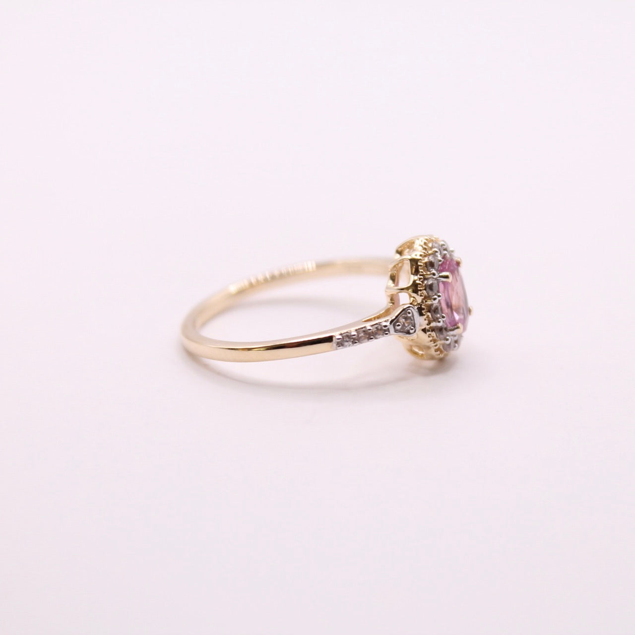 Padparadscha Sapphire Cluster Ring