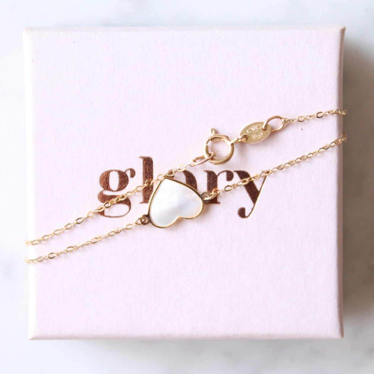 Mother of Pearl Heart Bracelet