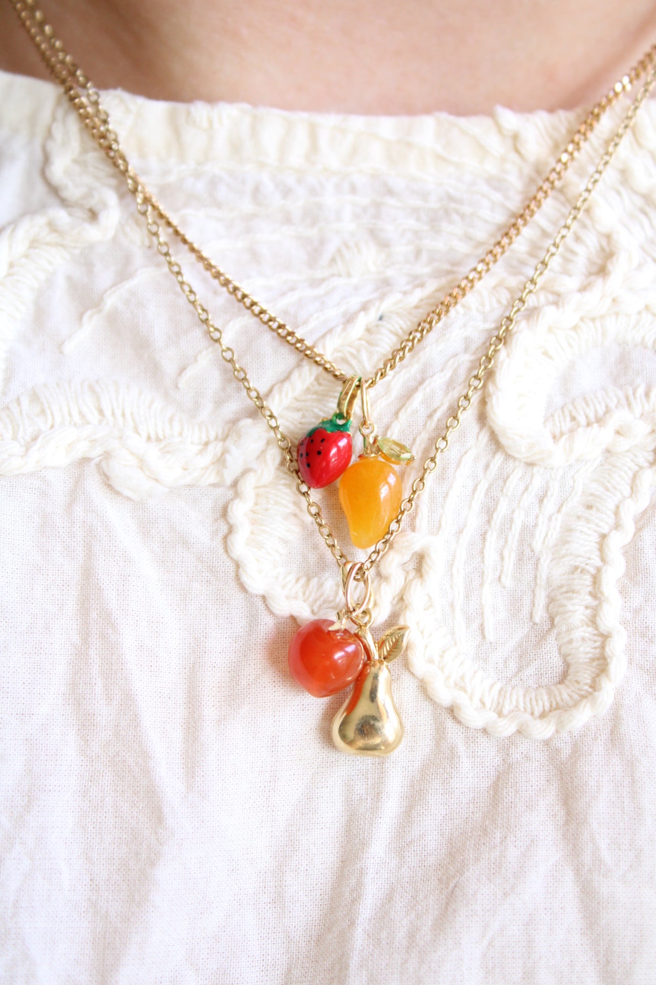 Enamel Strawberry Charm