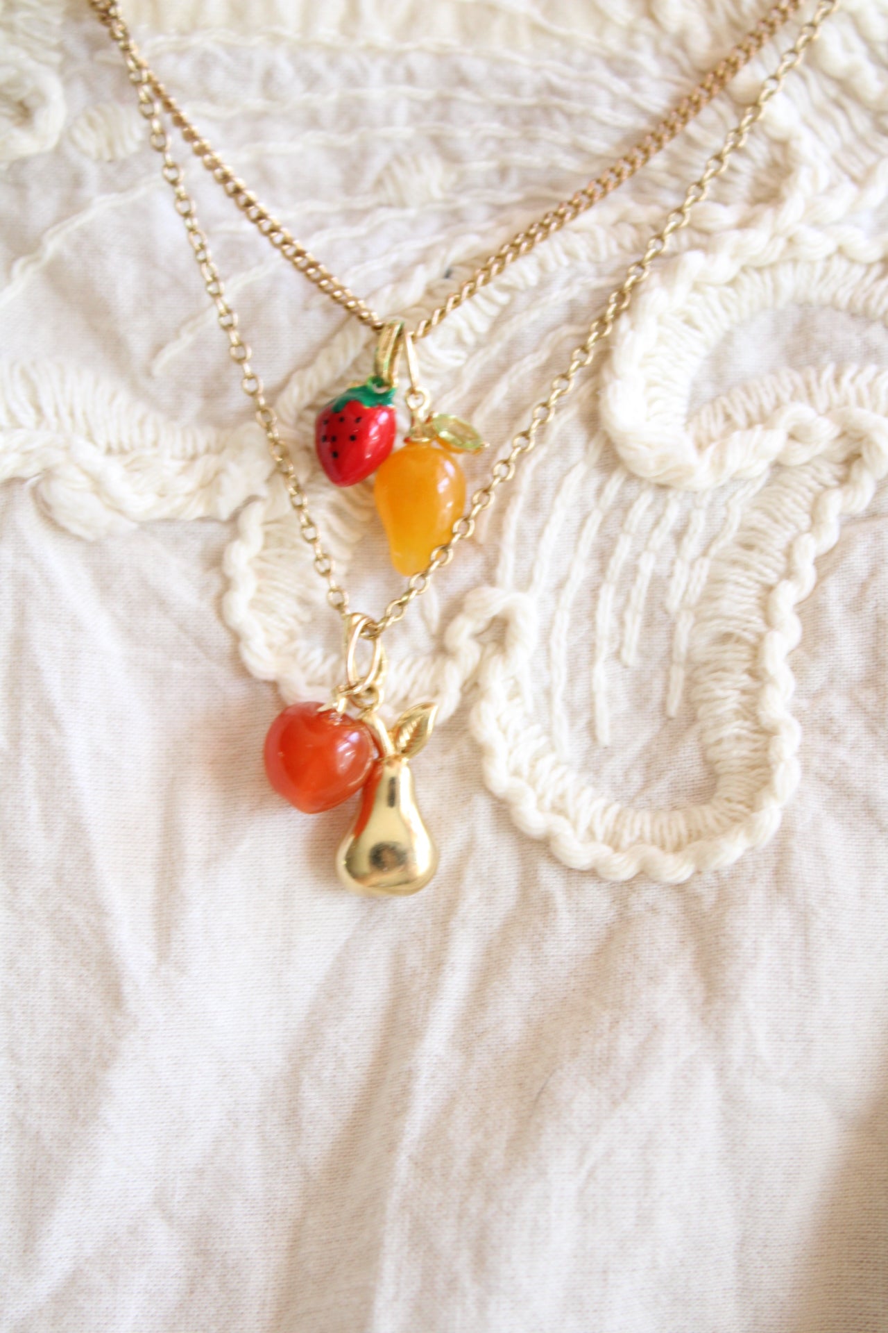Enamel Strawberry Charm