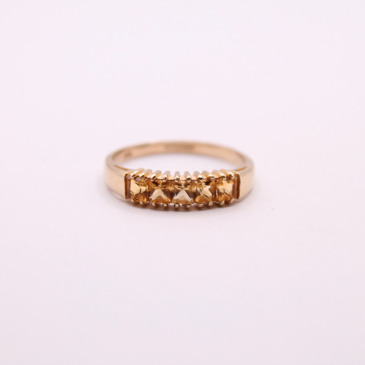 Citrine Row Ring