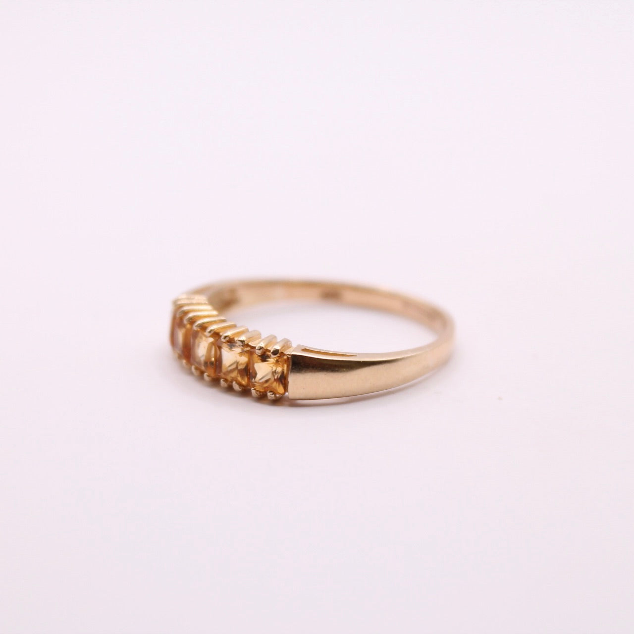 Citrine Row Ring