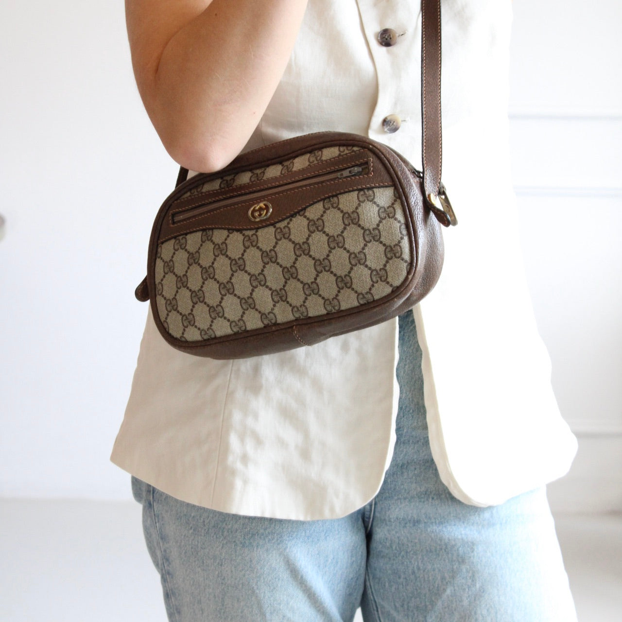 Gucci Supreme PVC Shoulder Bag