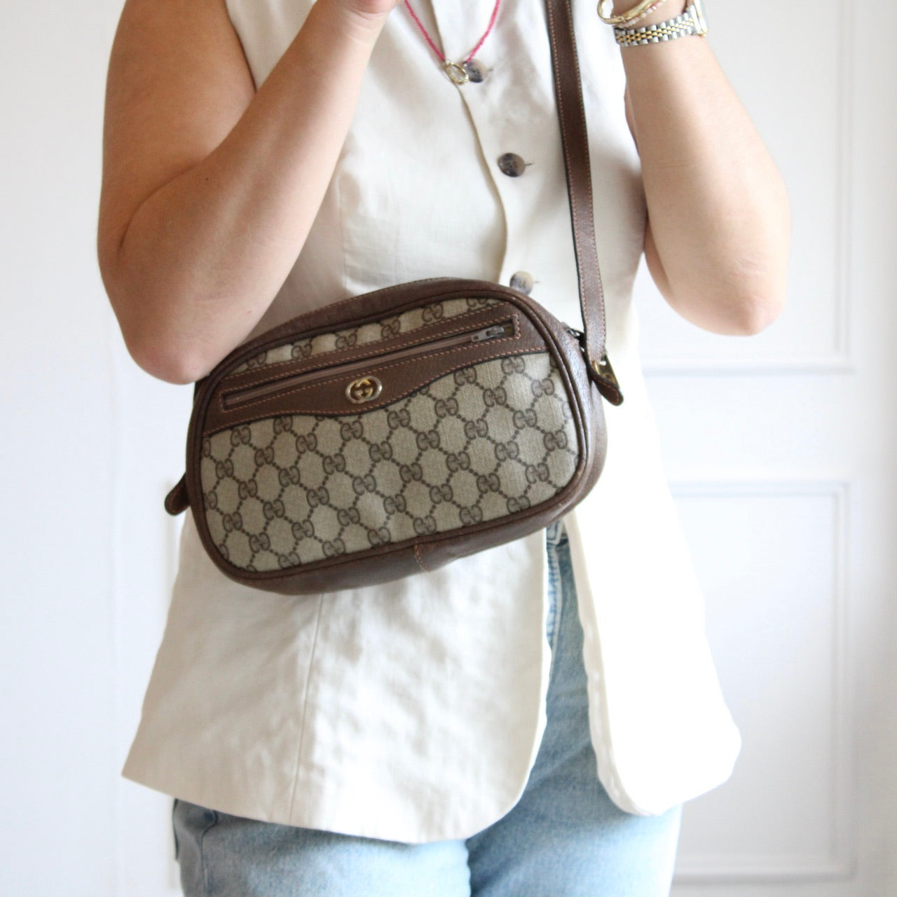 Gucci Supreme PVC Shoulder Bag