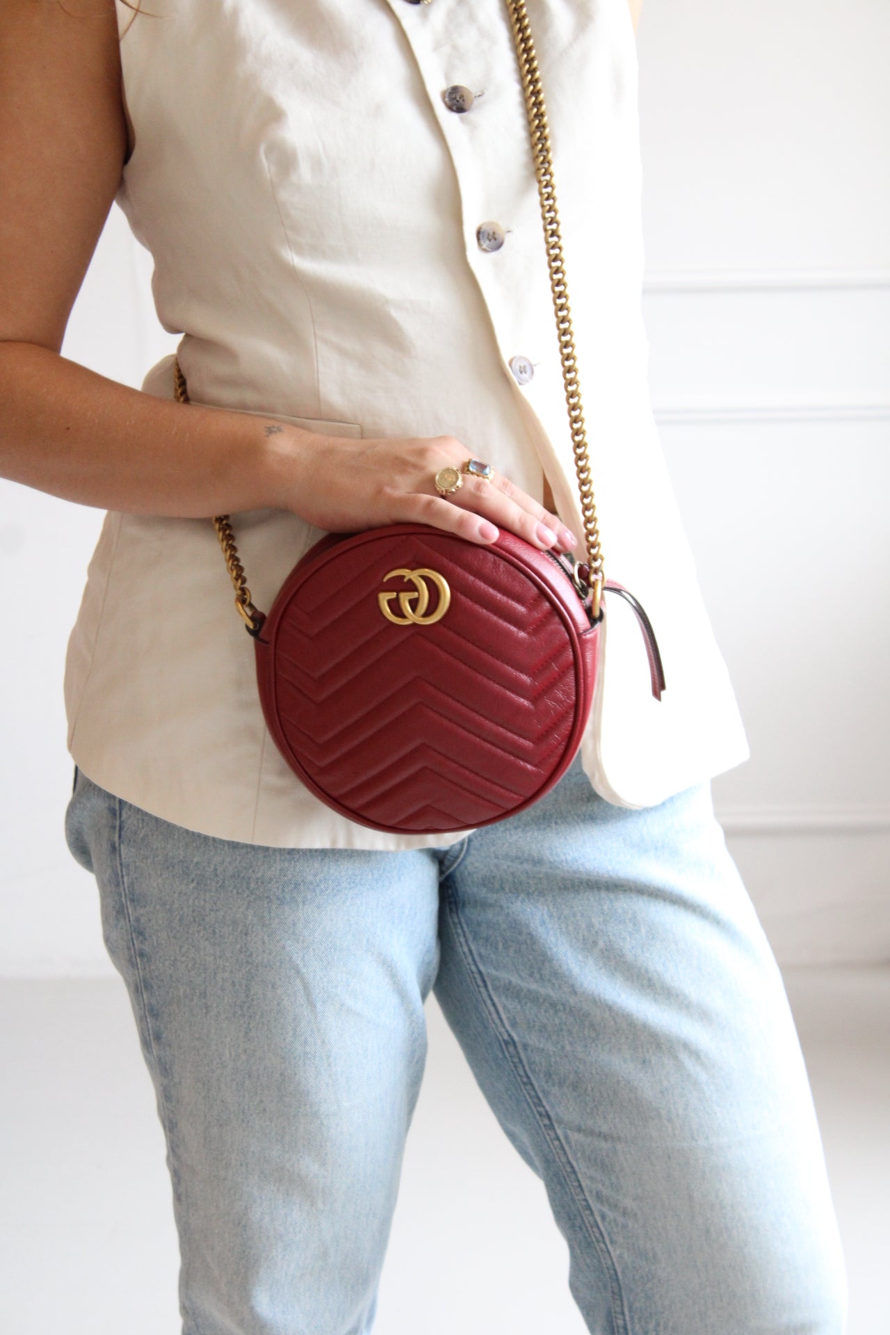 Gucci Marmont Round Shoulder Bag