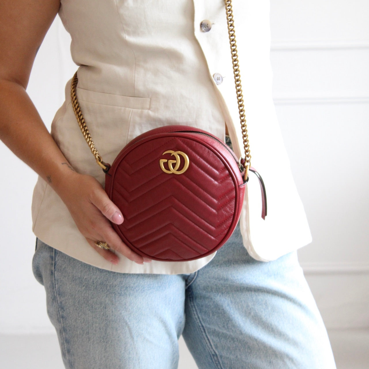 Gucci Marmont Round Shoulder Bag