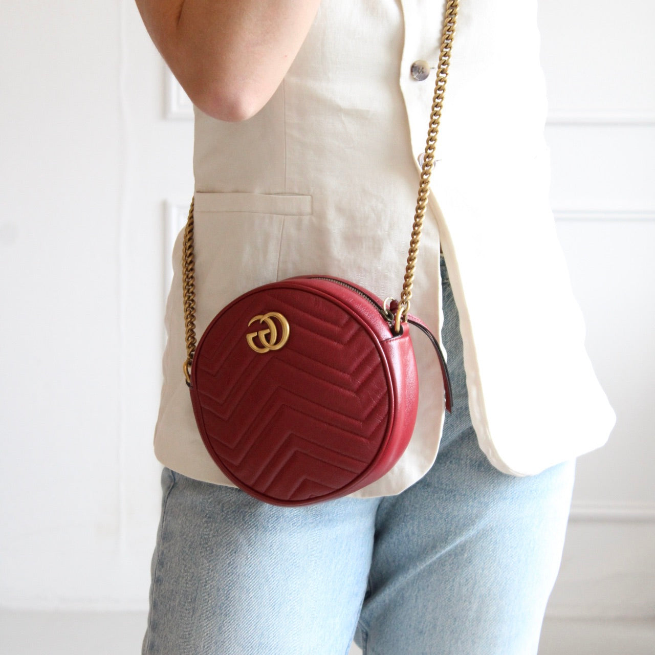 Gucci Marmont Round Shoulder Bag