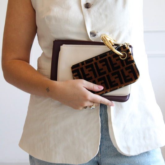 Fendi Triplette Zucca Clutch/Pouch